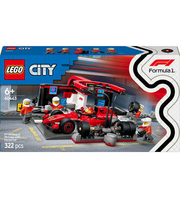 LEGO® City - F1® pitstop en pitcrew met Ferrari auto 60443 - 322 - LEGO® - OneSize - Blokken