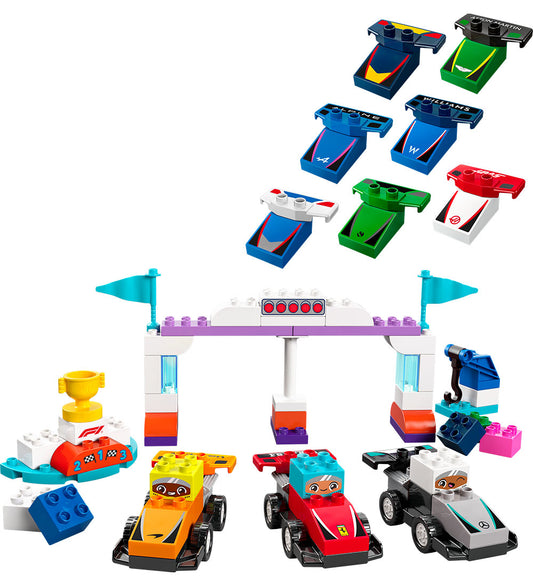 LEGO® DUPLO® - F1® team racewagens en coureurs 10445 - 70 Onderd - LEGO® - OneSize - Blokken