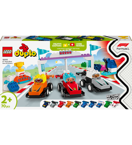 LEGO® DUPLO® - F1® team racewagens en coureurs 10445 - 70 Onderd - LEGO® - OneSize - Blokken