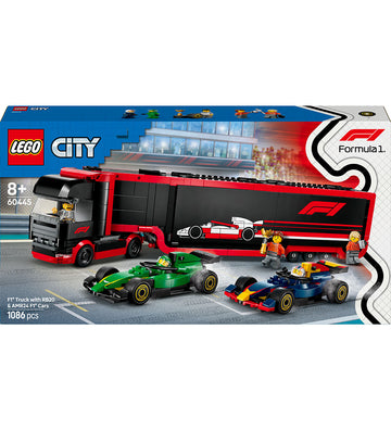 LEGO® City - F1® truck met RB20 en AMR24 F1® auto's 60445 - 1086 - LEGO® - OneSize - Blokken
