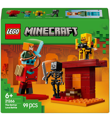 LEGO® Minecraft - De lavastrijd in de Nether 21266 - 99 Onderdel - LEGO® - OneSize - Blokken