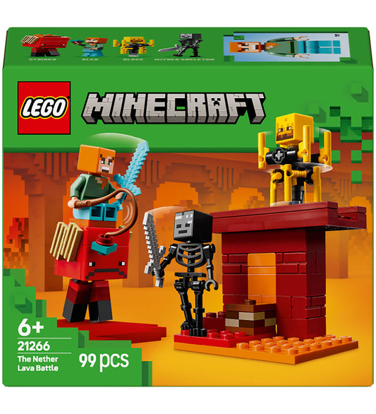 LEGO® Minecraft - De lavastrijd in de Nether 21266 - 99 Onderdel - LEGO® - OneSize - Blokken
