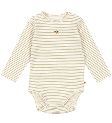 Konges Sløjd Romper l/s - Basic - Thee Stripe - Konges Sløjd - 1½ jaar (86) - Rompers Lange Mouw