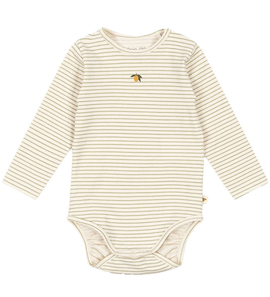 Konges Sløjd Romper l/s - Basic - Thee Stripe - Konges Sløjd - 1½ jaar (86) - Rompers Lange Mouw