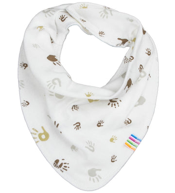 Joha Babyslabbetje - Off White m. Print - Joha - OneSize - Kwijlsjaaltjes