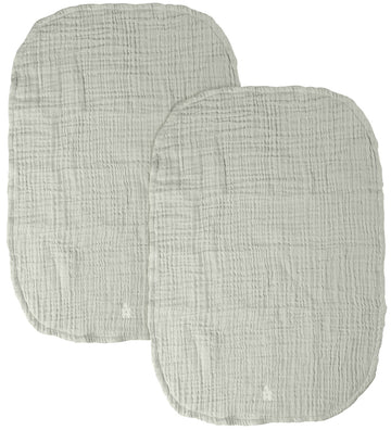 Sebra Verschoonmatje - 2-pack - Mousseline - Mist Green - Sebra - OneSize - Verschoonmatjes