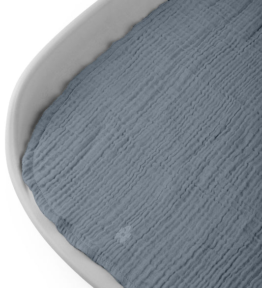 Sebra Verschoonmatje - 2-pack - Mousseline - Forest Lake Blue - Sebra - OneSize - Verschoonmatjes
