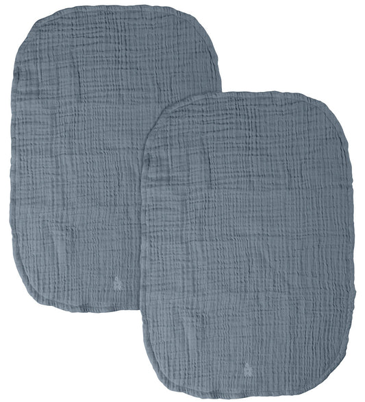 Sebra Verschoonmatje - 2-pack - Mousseline - Forest Lake Blue - Sebra - OneSize - Verschoonmatjes