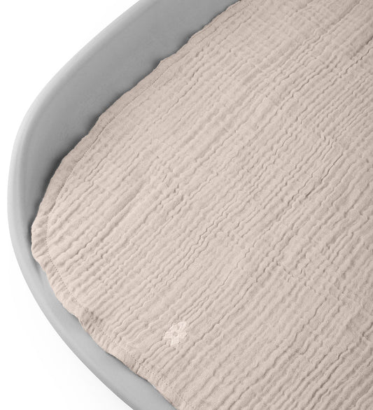 Sebra Verschoonmatje - 2-pack - Mousseline - Steiger Beige - Sebra - OneSize - Verschoonmatjes