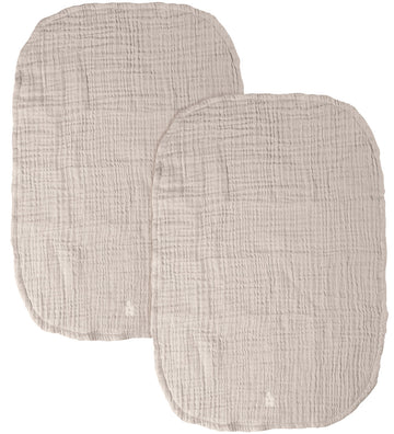 Sebra Verschoonmatje - 2-pack - Mousseline - Steiger Beige - Sebra - OneSize - Verschoonmatjes