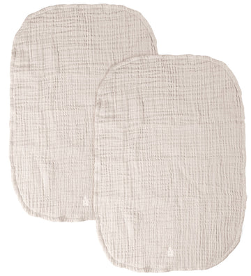 Sebra Verschoonmatje - 2-pack - Mousseline - Berkenbast Rose - Sebra - OneSize - Verschoonmatjes