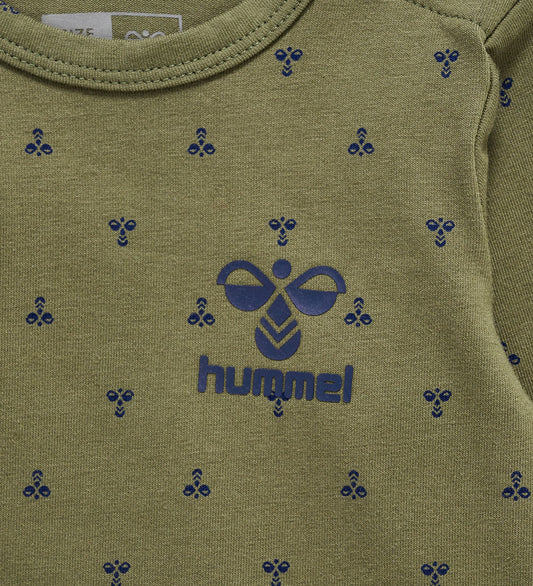 Hummel Romper l/s - hmlBeesy - Olivine m. Logo - Hummel - 1½ jaar (86) - Rompers Lange Mouw