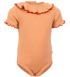 Minimalisma Romper s/s - Rib - Neuriën - Peach - Minimalisma - 74 - Rompers Korte Mouw
