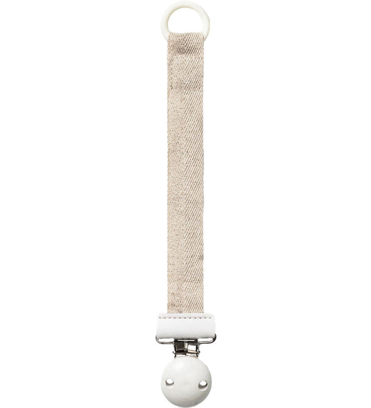 Elodie Details Speenketting - Silver Glans - Beige - Elodie Details - OneSize - Speenkettingen