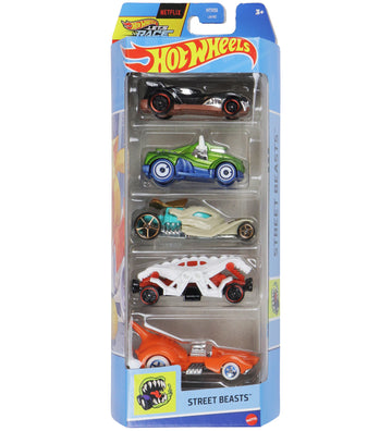 Hot Wheels Auto's - 5-pack - Straatbeesten - Hot Wheels - OneSize - Auto´s