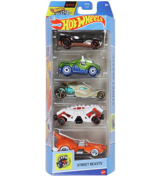 Hot Wheels Auto's - 5-pack - Straatbeesten - Hot Wheels - OneSize - Auto´s