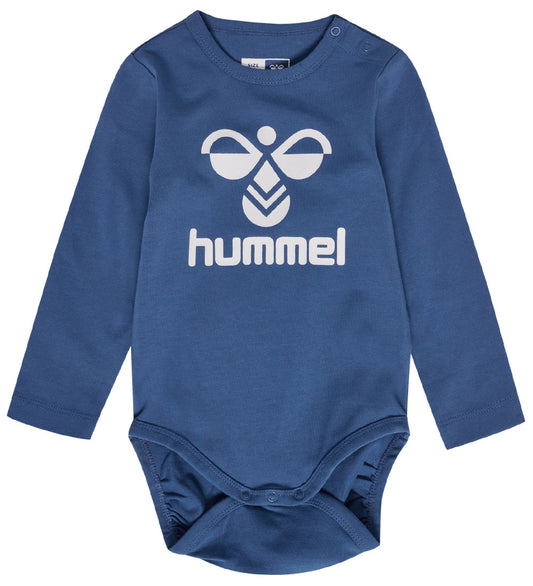 Hummel Romper l/s - hmlFlips - Waar Navy - Hummel - 2 jaar (92) - Rompers Lange Mouw