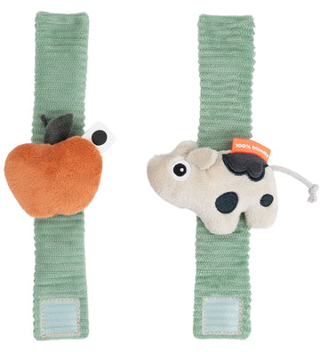 Done by deer Polsratelset - 2-pack - Dotti - Groen - Done by Deer - OneSize - Ramelaren
