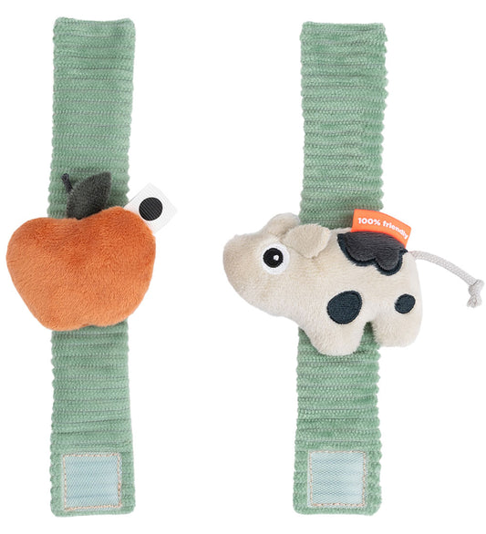 Done by deer Polsratelset - 2-pack - Dotti - Groen - Done by Deer - OneSize - Ramelaren