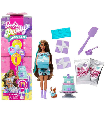 Barbie Pop - Party Uitgepakte Brunette Doll - Barbie - OneSize - Poppen