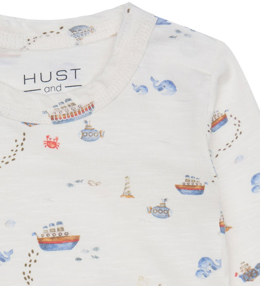 Hust and Claire Romper l/s - Billy - Ivory - Hust and Claire - 62 - Rompers Lange Mouw