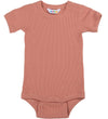 Joha Romper s/s - Rib - Zalm - Joha - 50 - Rompers Korte Mouw