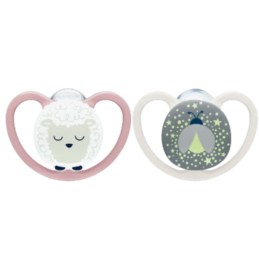 Fopspeen NUK Perfect Match Air Night Schaap/Vuurvlieg 6-18mnd 2-pack