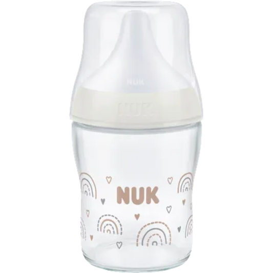 Babyfles Glas NUK Perfect Match Air Night Regenboog 120ML 0mnd