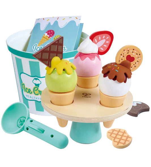 Hape Speelset - 19 Onderdelen - Ice Cream Buckey Speelset - Hape - OneSize - Speelgoedeten