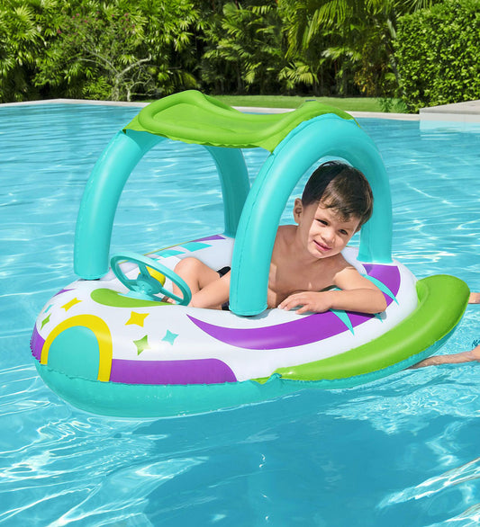 Bestway Luchtbed m. Afkapping - 107 x 112 cm - Space Splash - Bestway - OneSize - Badspelletjes
