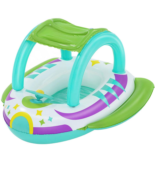 Bestway Luchtbed m. Afkapping - 107 x 112 cm - Space Splash - Bestway - OneSize - Badspelletjes