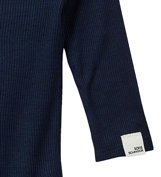 Sofie Schnoor Romper l/s - Rib - DicteSB - Marineblauw - Sofie Schnoor - 3 jaar (98) - Rompers Lange Mouw
