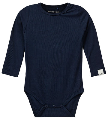 Sofie Schnoor Romper l/s - Rib - DicteSB - Marineblauw - Sofie Schnoor - 3 jaar (98) - Rompers Lange Mouw