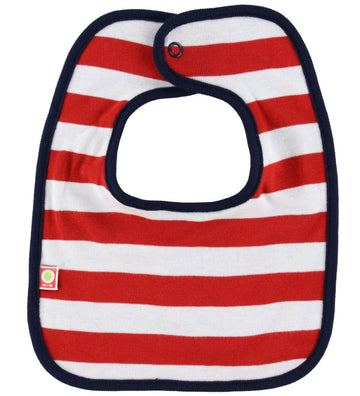 Katvig Babyslabbetje - Rood/Wit Gestreept - Katvig - OneSize - Kwijlsjaaltjes