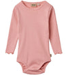 Wheat Romper l/s - Rib - Regitz - Rose - Wheat - 62 - Rompers Lange Mouw