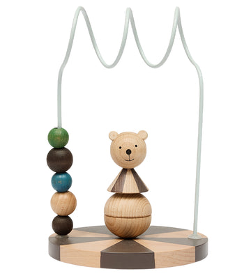 OYOY Telraam - Circus Bear - Nature/Dusty Blue - OYOY - OneSize - Activiteitenspeelgoed