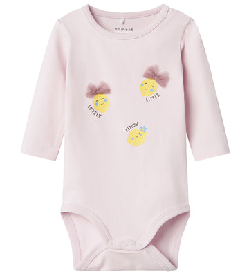 Name It Romper l/s - NbfFilm - Light Lilac - Name It - 62 - Rompers Lange Mouw