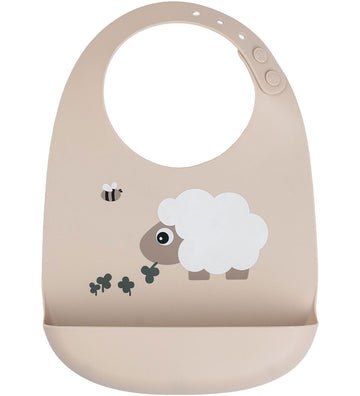 Done by Deer Slab met voedselopvanger - Silicone - Sheepy Waar - Done by Deer - OneSize - Slabbetjes