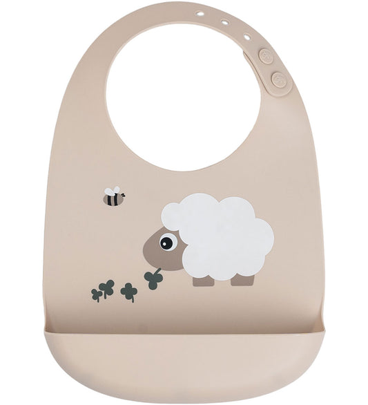 Done by Deer Slab met voedselopvanger - Silicone - Sheepy Waar - Done by Deer - OneSize - Slabbetjes