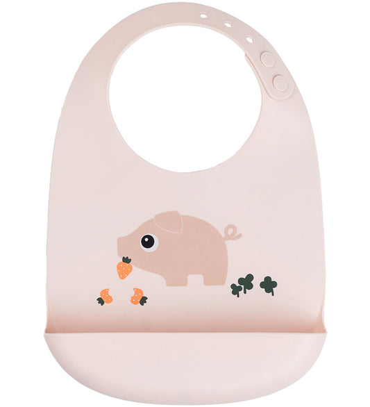 Done by Deer Slab met voedselopvanger - Silicone - Duif Powder - Done by Deer - OneSize - Slabbetjes