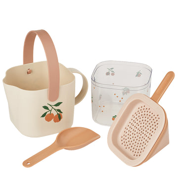 Liewood Strandset - 5 Onderdelen - Roald - Peach/Sea Shell - Liewood - OneSize - Zandspeelgoed