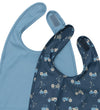 CeLaVi Slabbetjes - 2-pack - Lang - PU - Blue Hemel - CeLaVi - OneSize - Slabbetjes