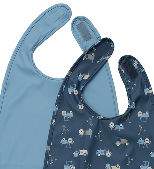 CeLaVi Slabbetjes - 2-pack - Lang - PU - Blue Hemel - CeLaVi - OneSize - Slabbetjes