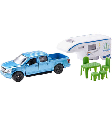Siku Auto - Ford m. Pick-up camper - Siku - OneSize - Auto´s