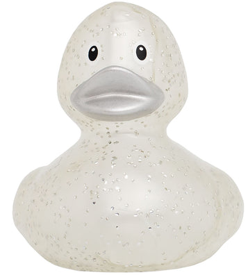 Rubber Eend - Glitter Zilver - Badeand - OneSize - Badspeelgoed