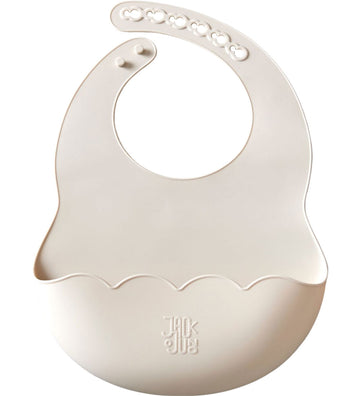 Jack o Juno Slabbetjes - Silicone - Poppy - Cream - Jack o Juno - OneSize - Slabbetjes