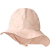 Wheat Zonnehoed - UV40+ - Bora - Powder Geblokte bloemen - Wheat - 48-51 cm - Zwemhoedjes