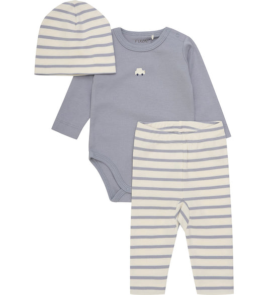Fixoni Set - Leggings/Muts/Romper l/s - Windwijzer - Fixoni - 74 - Rompers Lange Mouw