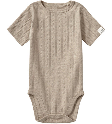 Sofie Schnoor Romper s/s - Beige - Sofie Schnoor - 1 jaar (80) - Rompers Korte Mouw