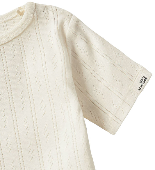 Sofie Schnoor Romper s/s - Off White - Sofie Schnoor - 1 jaar (80) - Rompers Korte Mouw